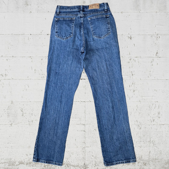 90s Vintage Riders Medium Wash Straight Leg High Waisted Mom Jeans Size 10 - Picture 6 of 7